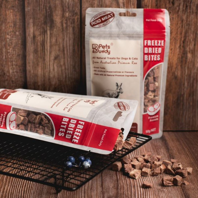 PetsBuddy Freeze-Dried Pet Treats for Dogs & Cats Kangaroo Meat