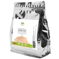 Crooked Lane Harvest Brewers Yeast 1kg bag front, silver foil pouch with a green label strip