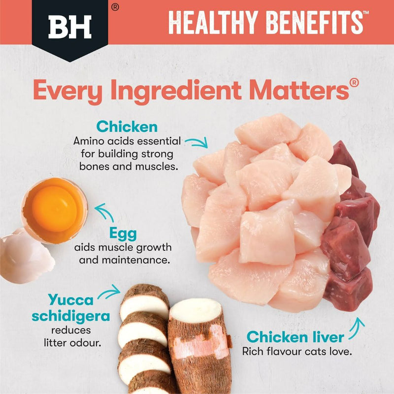 Black Hawk Healthy Benefits Adult Wet Cat Food indoor Chicken & Whitefish - 85g x12 | PeekAPaw Pet Supplies