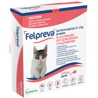Felpreva Spot-On carton for small cats 1-2.5 kg, pink pack, single pipette