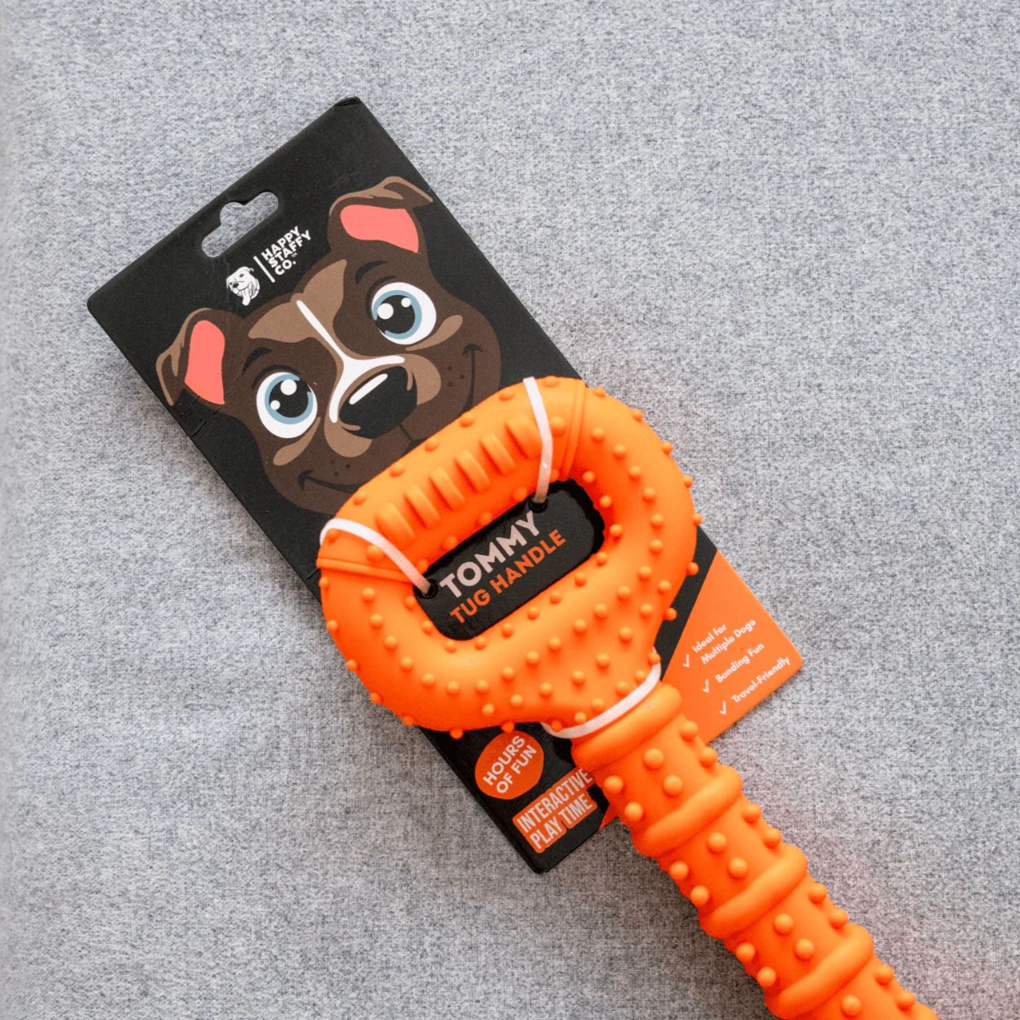Happy Staffy Co Tommy Tug Handle Dog Toy