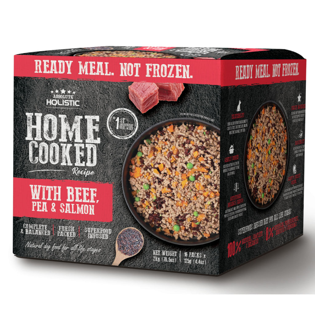 Absolute Cooked Absolute Holistic Home Cooked Wet Dog Food Beef, Peas & Salmon