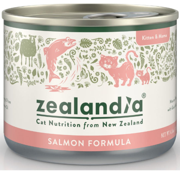 ZEALANDIA Premium Wet Cat Food Salmon for Kitten & Mama 185g x 24