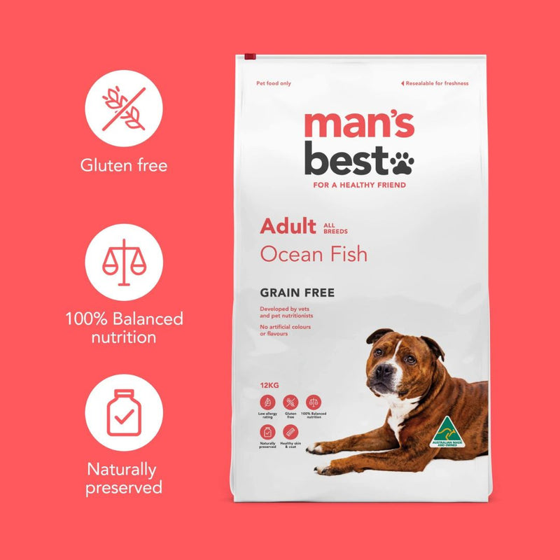 Mans Best Adult Dog Food Ocean Fish | PeekAPaw Pet Supplies