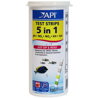 API 5-in-1 Test Strips, 100-strip tube front label
