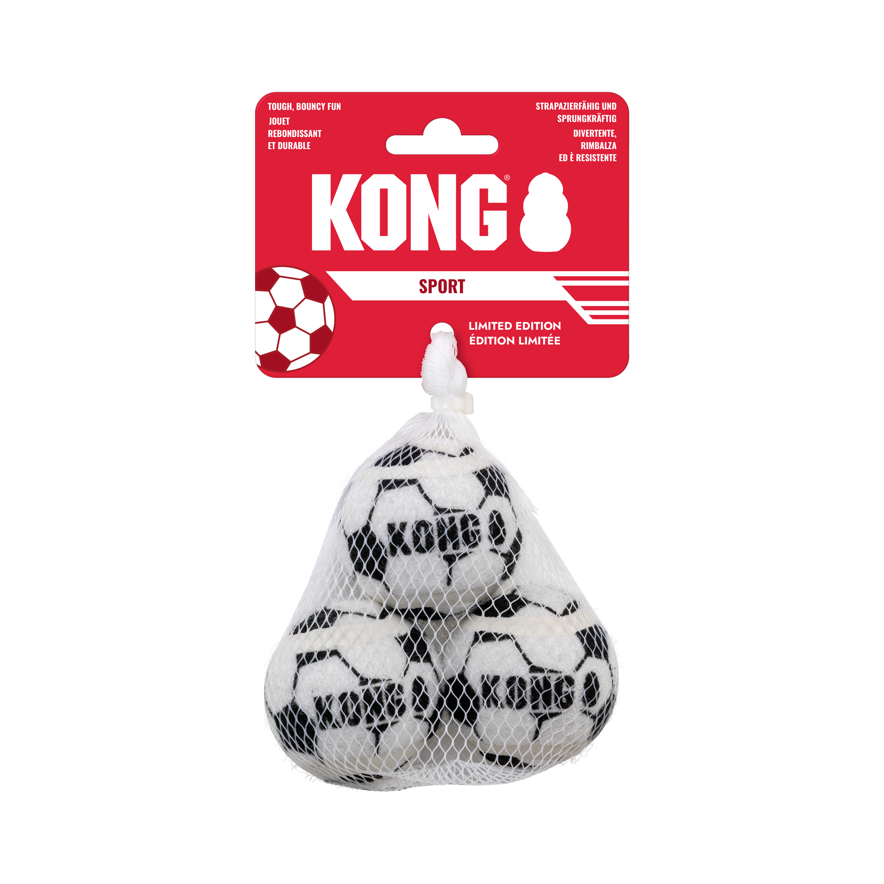 KONG Dog Toys Sportsoccer Balls Assorted in retail packaging