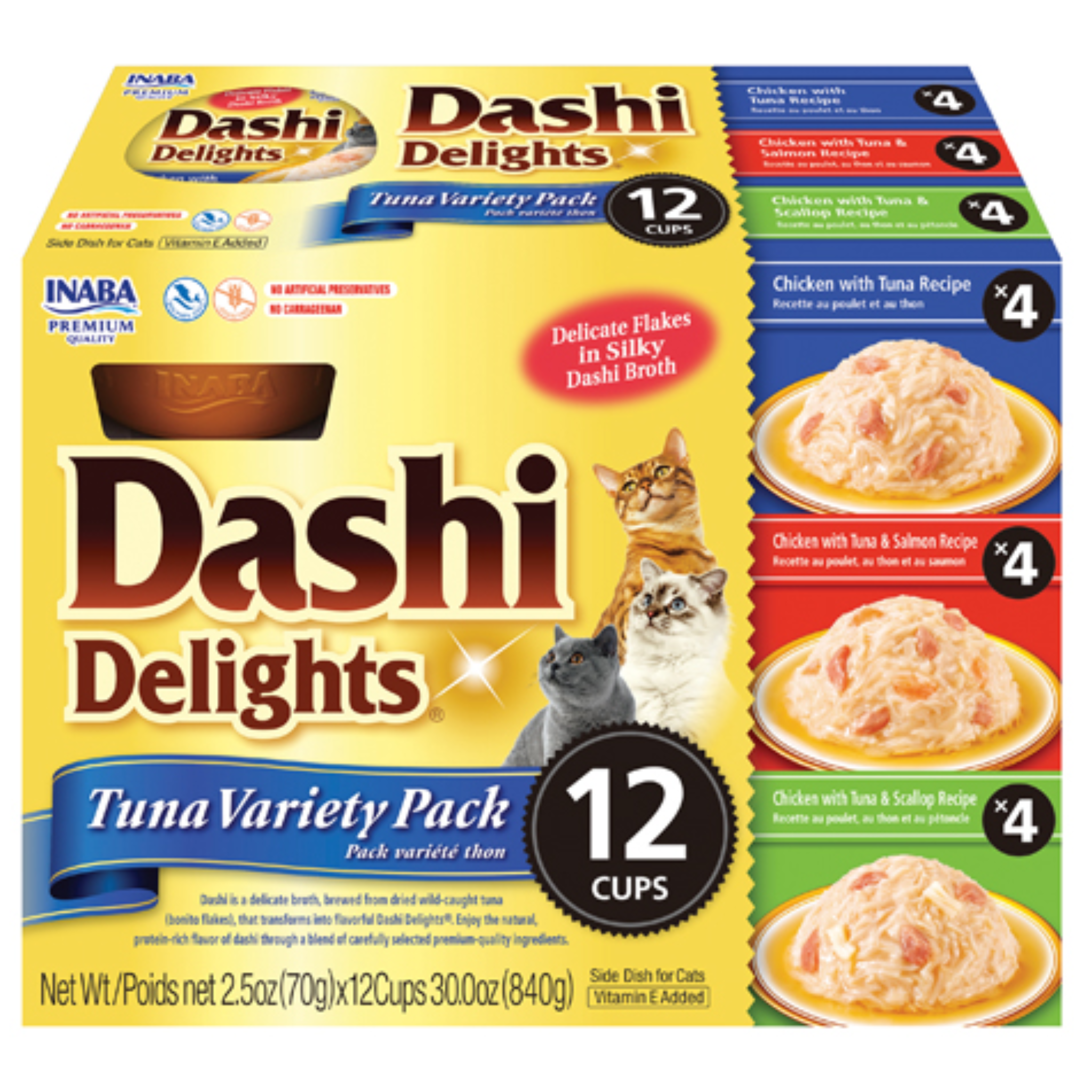 Inaba Cat Treat Dashi Delights Cup Tuna Variety