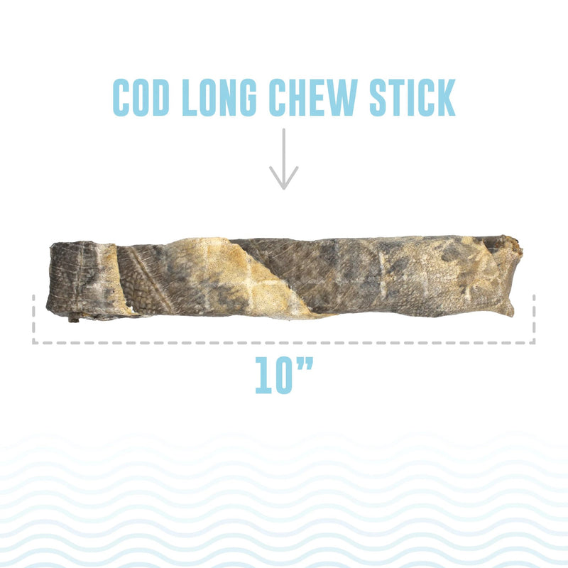 Icelandic+ Dog Treats Cod Skin Long Chew Sticks