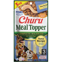 Inaba Churu Meal Topper Tuna, lickable puree, 6 packs of 3 x 48g, dog meal topper