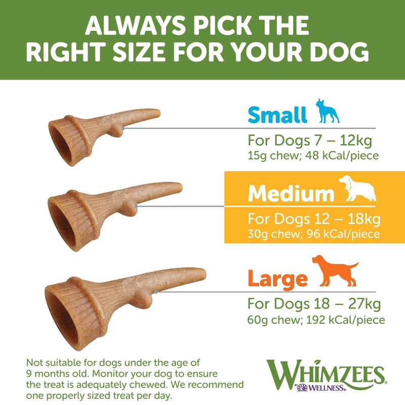 Whimzees Dental Dog Treats Occupy Antlers | PeekAPaw Pet Supplies