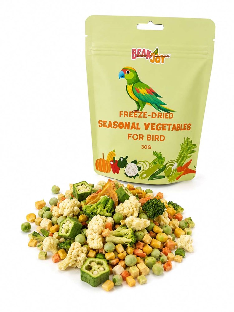 Beak Joy Freeze-Dried Seasonal Vegetables Bird Treats