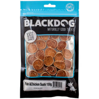 BlackDog Fish And Chicken Sushi Dog Treats packaging front