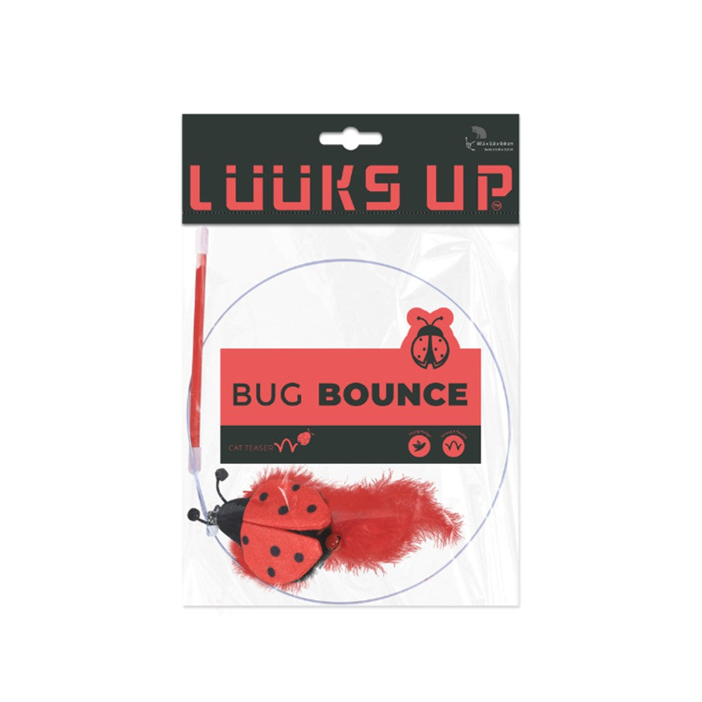 LUUKSUP Bug Bounce Cat Teaser - Red Ladybug