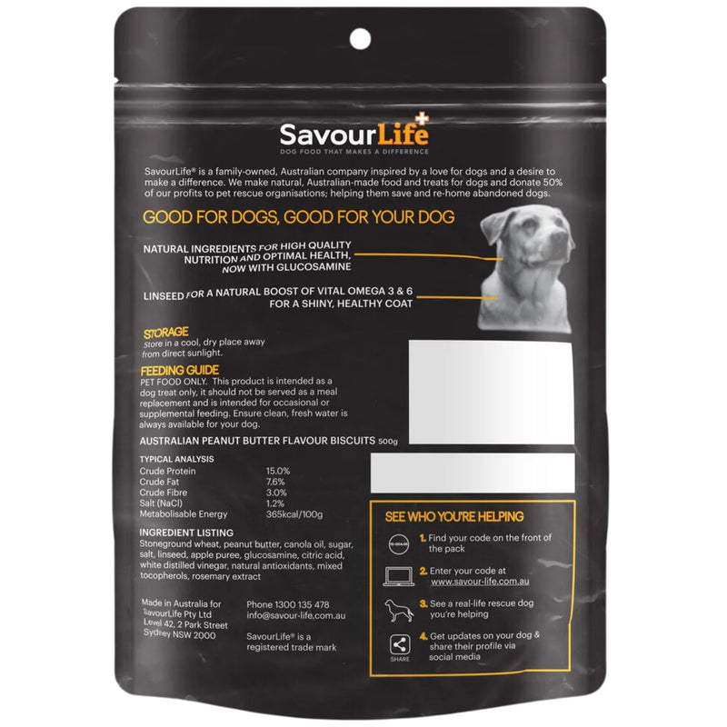 SavourLife Australian Peanut Butter Flavour Biscuits for Dogs