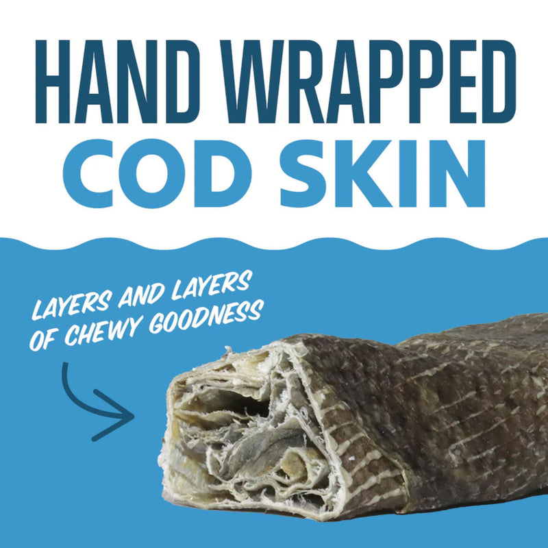 Icelandic+ Dog Treats Cod Skin Long Chew Sticks