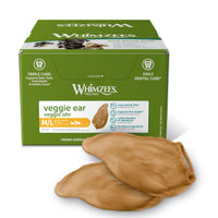 Whimzees Veggie Ear dental dog treat, 18 pack front