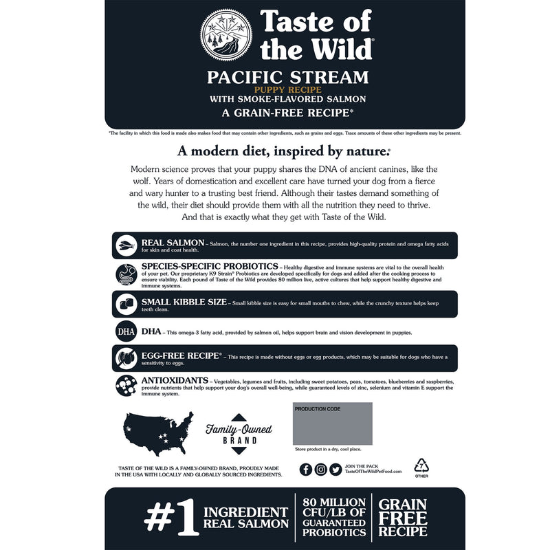 taste of the wild pacific stream puppy back