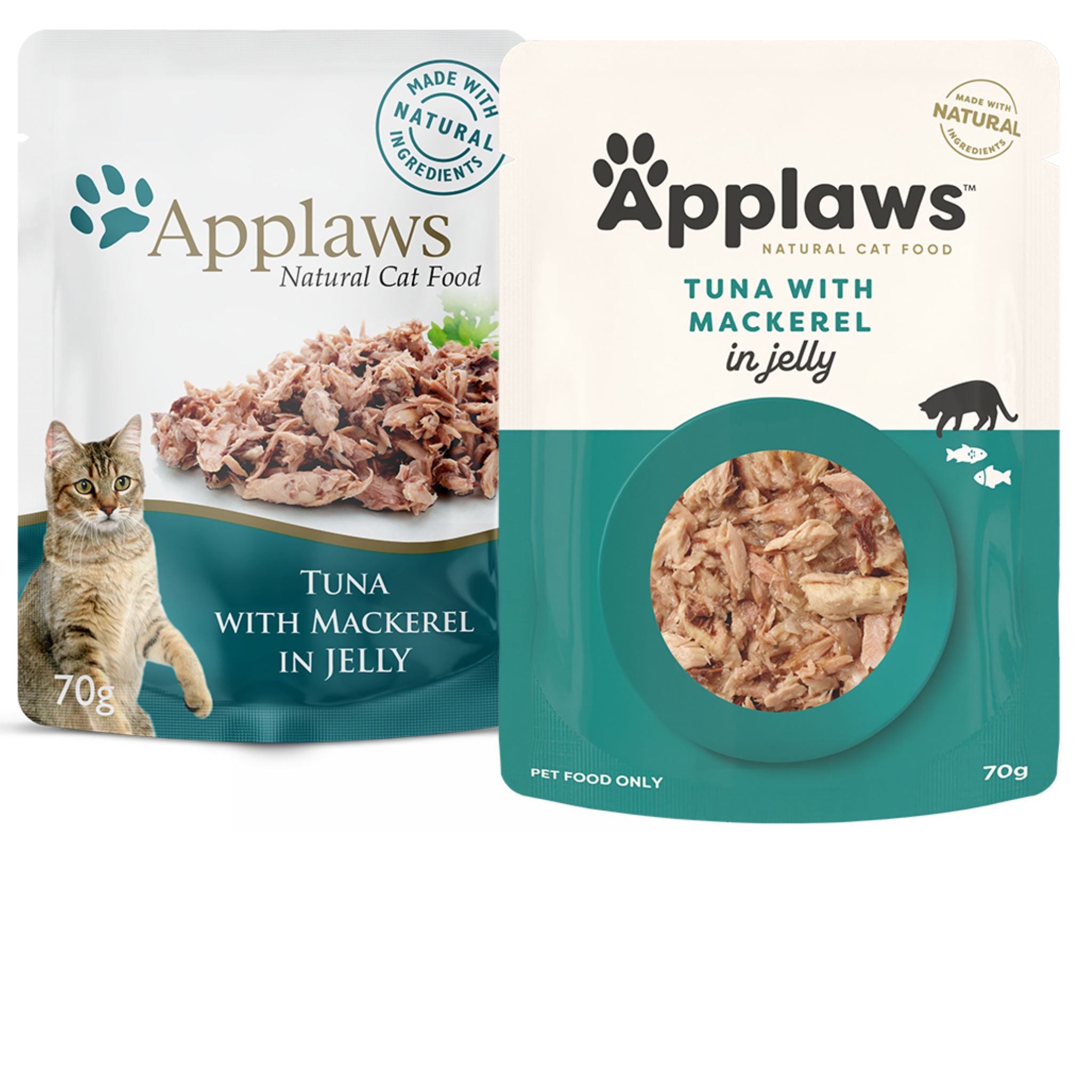 Applaws Natural Wet Cat Food Pouch Tuna with Mackerel in Jelly