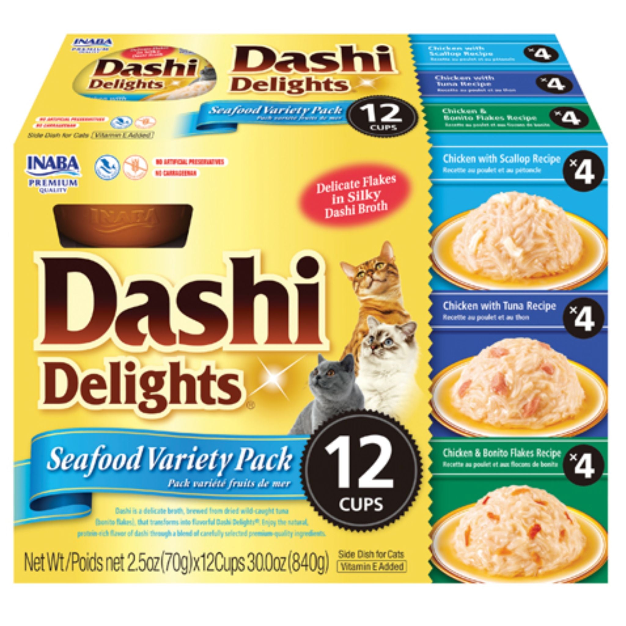 Inaba Cat Treat Dashi Delights Cup Seafood Variety