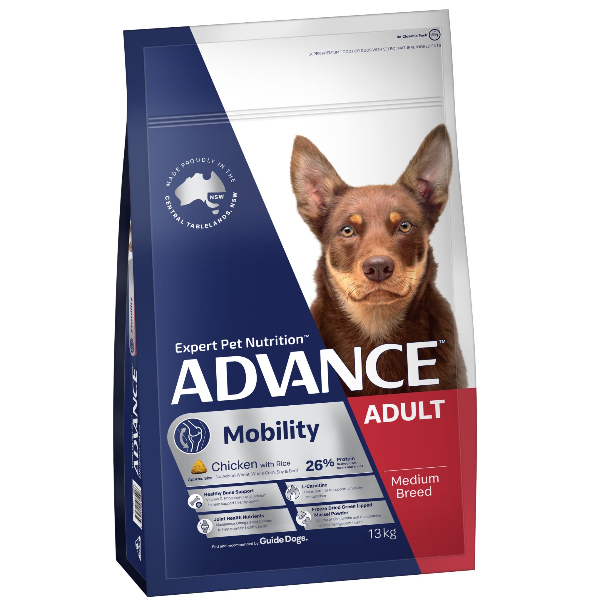 ADVANCE Dry Dog Food Mobility Adult Medium Breed Chicken with Rice