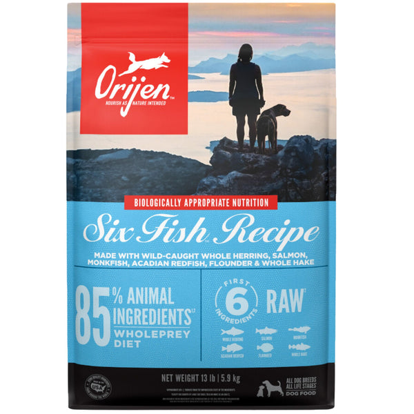 ORIJEN Biologically Appropriate Dry Dog Food Six Fish