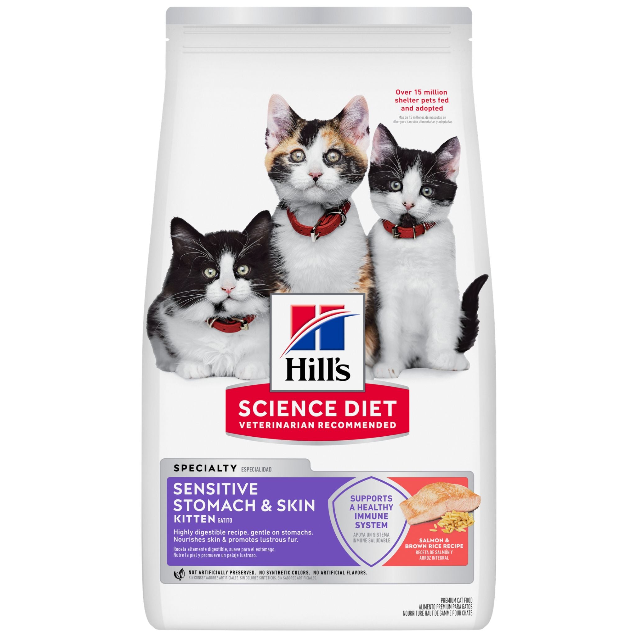 Hill's Science Diet Kitten Sensitive Stomach & Skin Salmon & Brown Rice Dry Cat Food