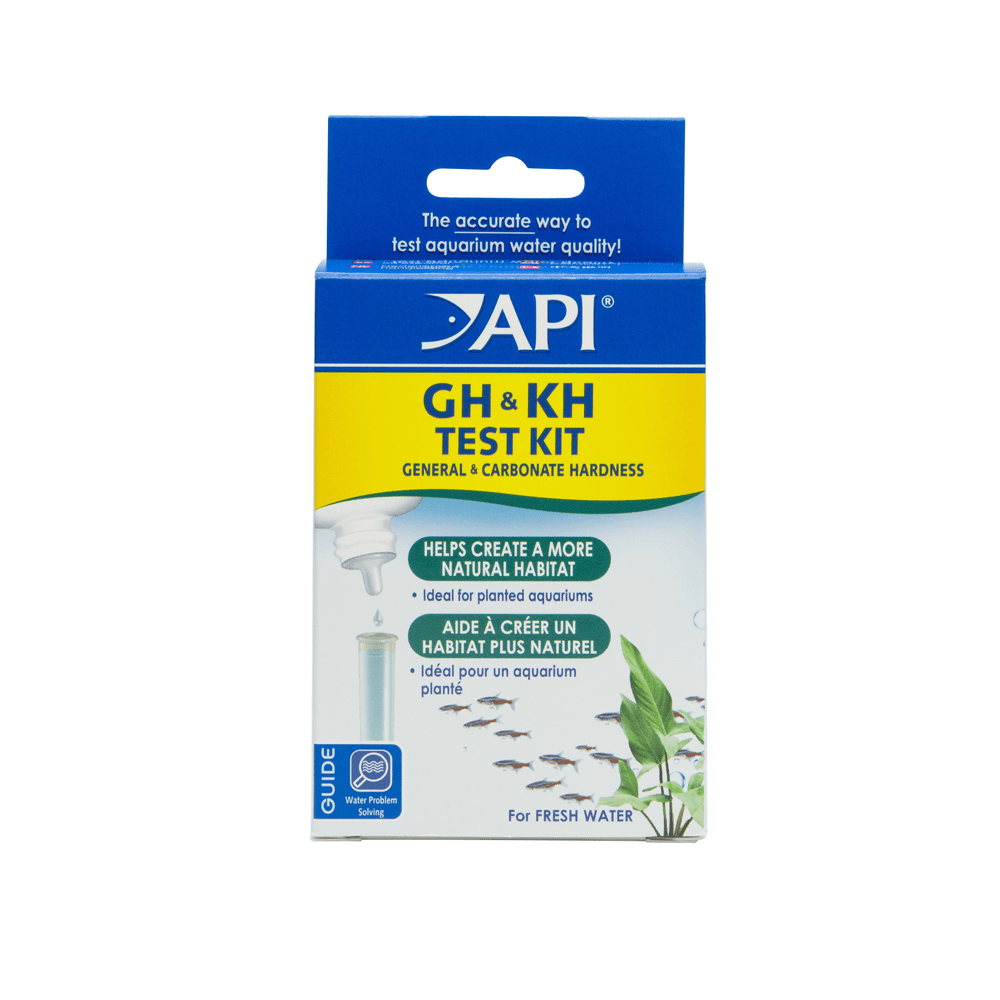 API GH and KH general and carbonate hardness test kit, carton front