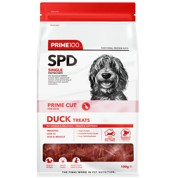Prime100 SPD Prime Cut Duck Treats for Dog