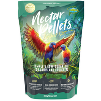 Vetafarm Nectar Pellets low sugar complete diet for lorikeets and loris, 350g bag