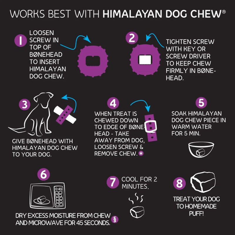 Himalayan Bonehead Dog Toy | PeekAPaw Pet Supplies