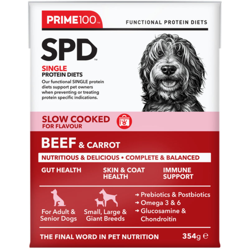 Prime100 SPD Slow Cooked Wet Dog Food Beef & Carrot