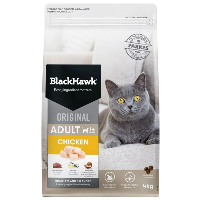 Black Hawk original Adult Dry Cat Food Chicken - 4kg | PeekAPaw Pet Supplies