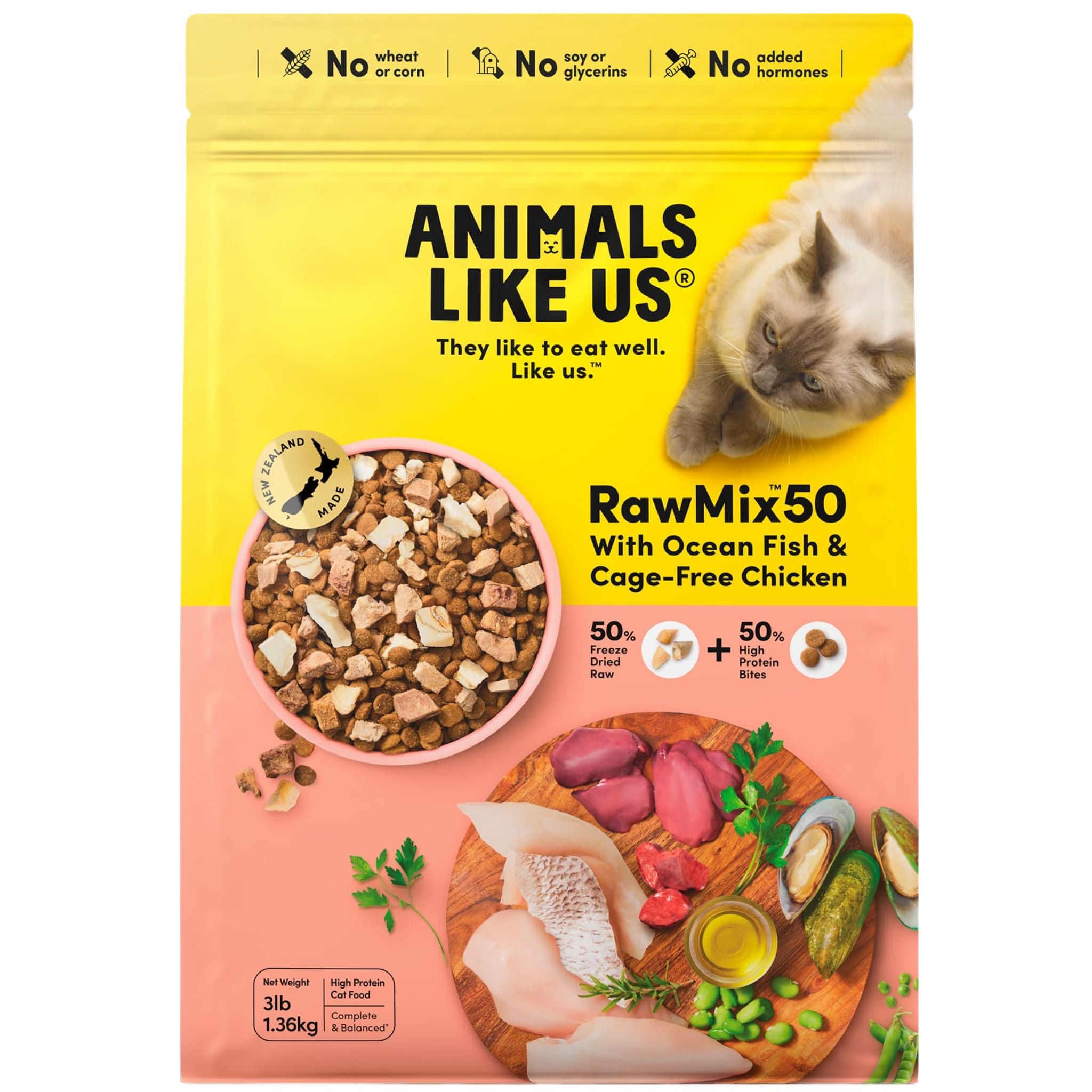 Animals Like Us Cat Food Rawmix50 Ocean Fish and Chicken