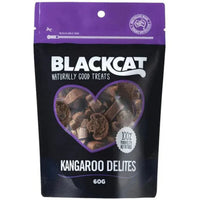 BlackCat Naturally Good Treats Kangaroo Delites 60g pouch with a purple top