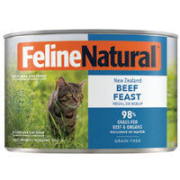 Feline Natural Beef Feast canned cat food — 98% grass-fed New Zealand beef and organs