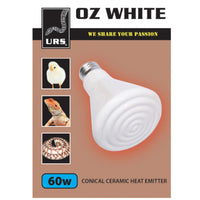 URS Oz White Ceramic Heat Emitter