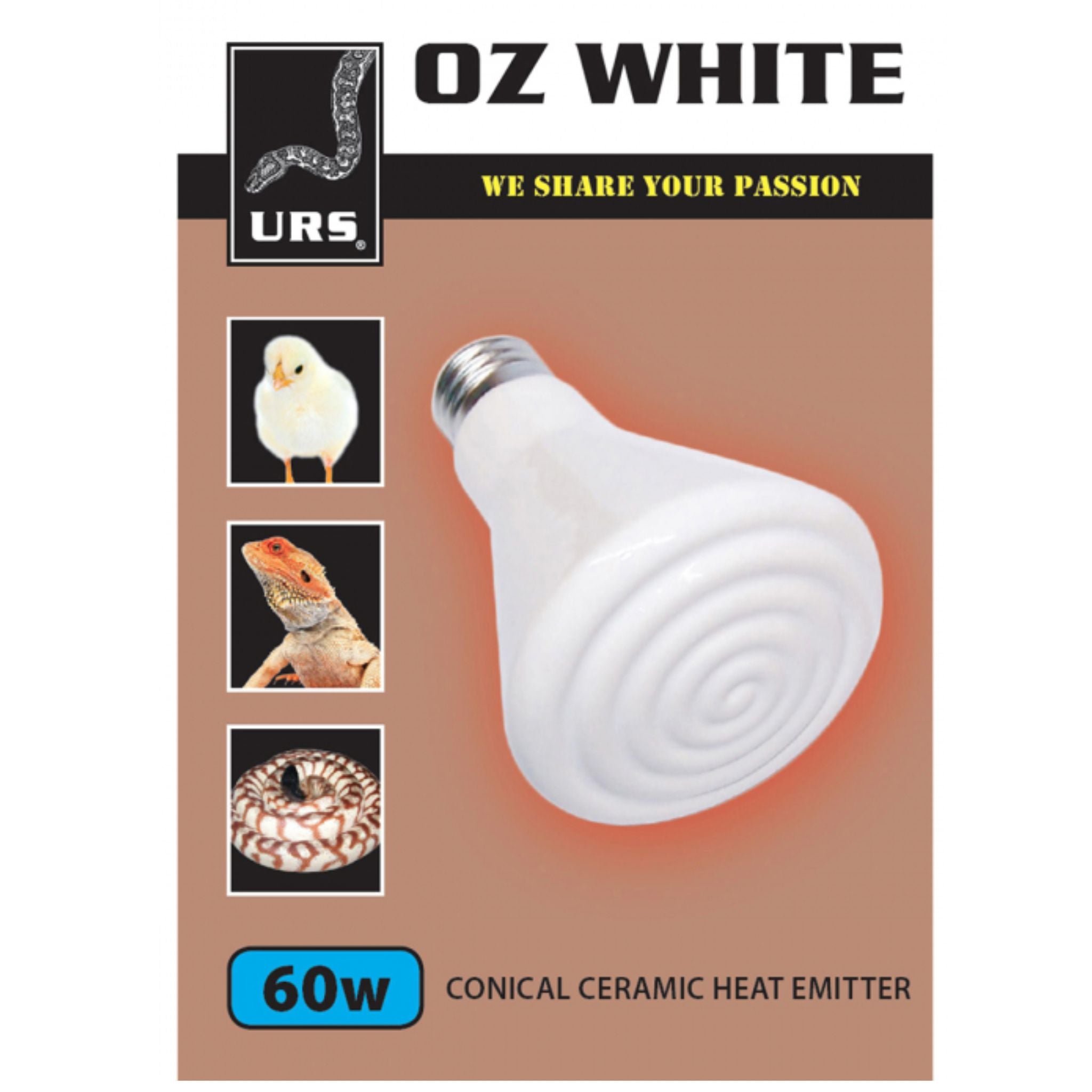 URS Oz White Ceramic Heat Emitter