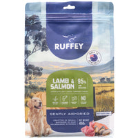 Ruffey Air Dried Dog Food Lamb & Salmon - front of the resealable pack