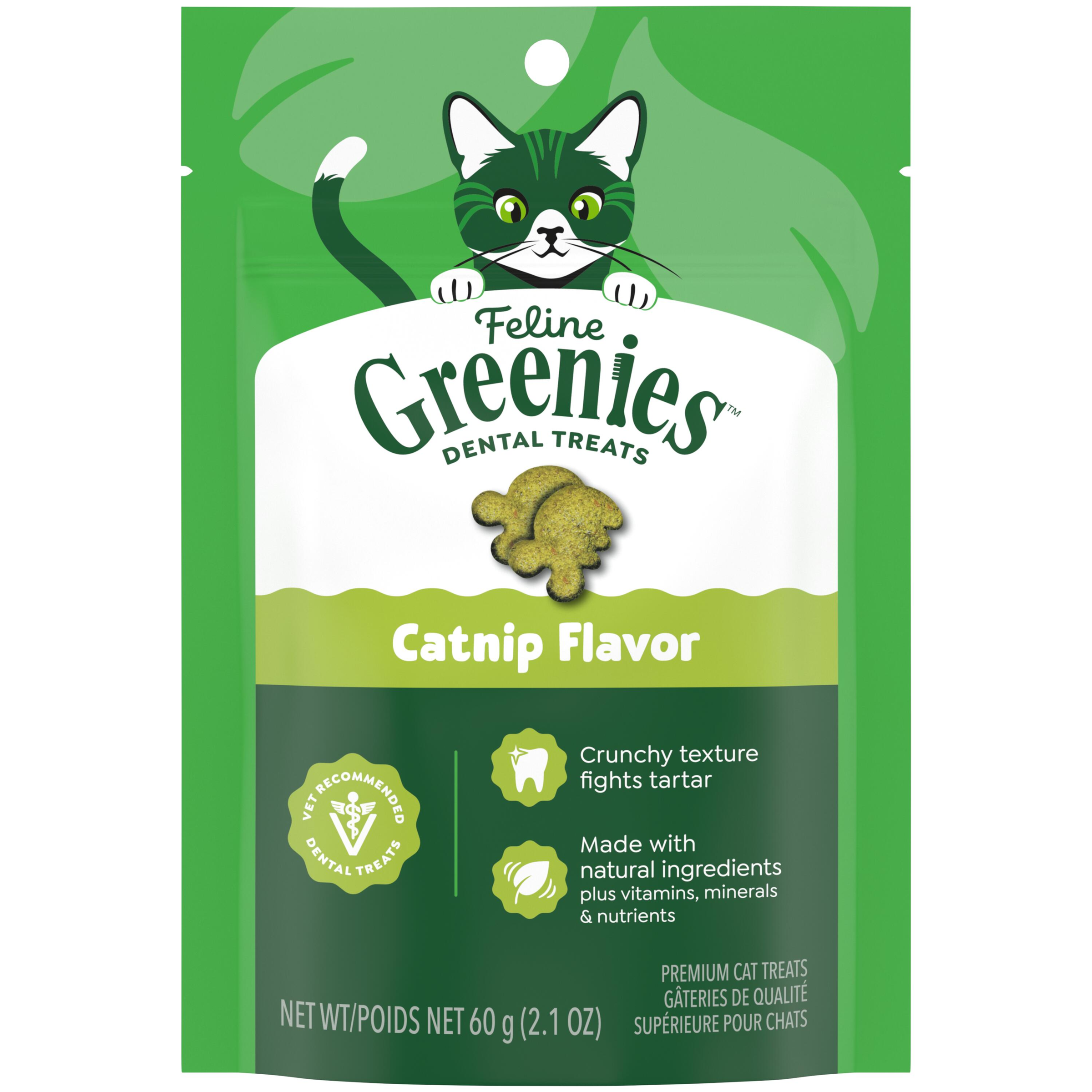 GREENIES Feline Dental Cat Treat Catnip Flavour front of pack