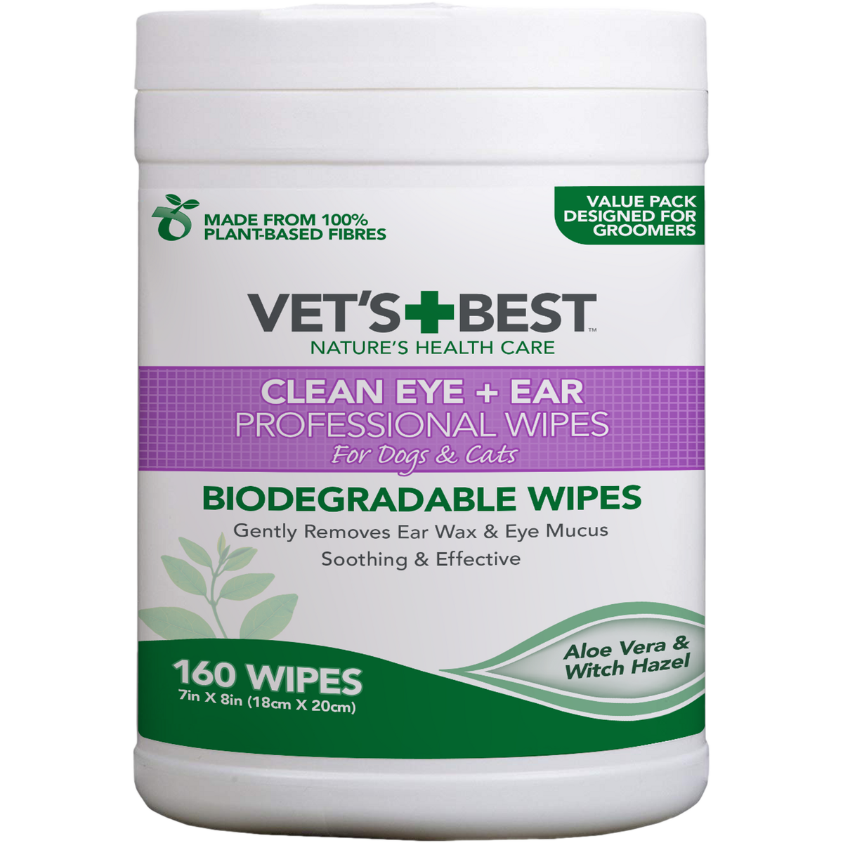 Vet's Best Clean Eye and Ear Professional Wipes for dogs and cats, front of pack
