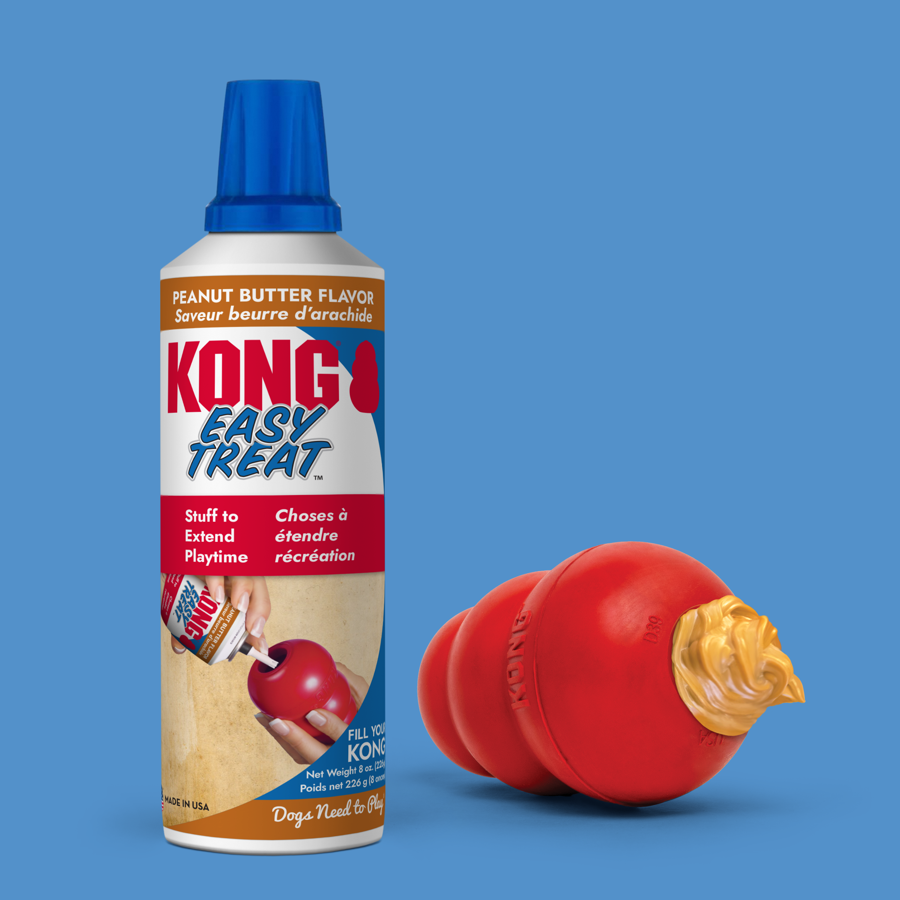 Dog with the KONG Dog Easy Treat Peanut Butter
