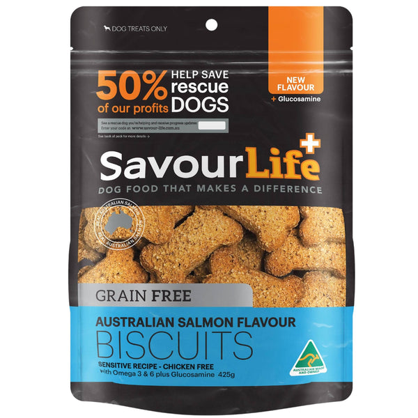 SavourLife Australian Salmon Flavour Grain Free Biscuits for Dogs