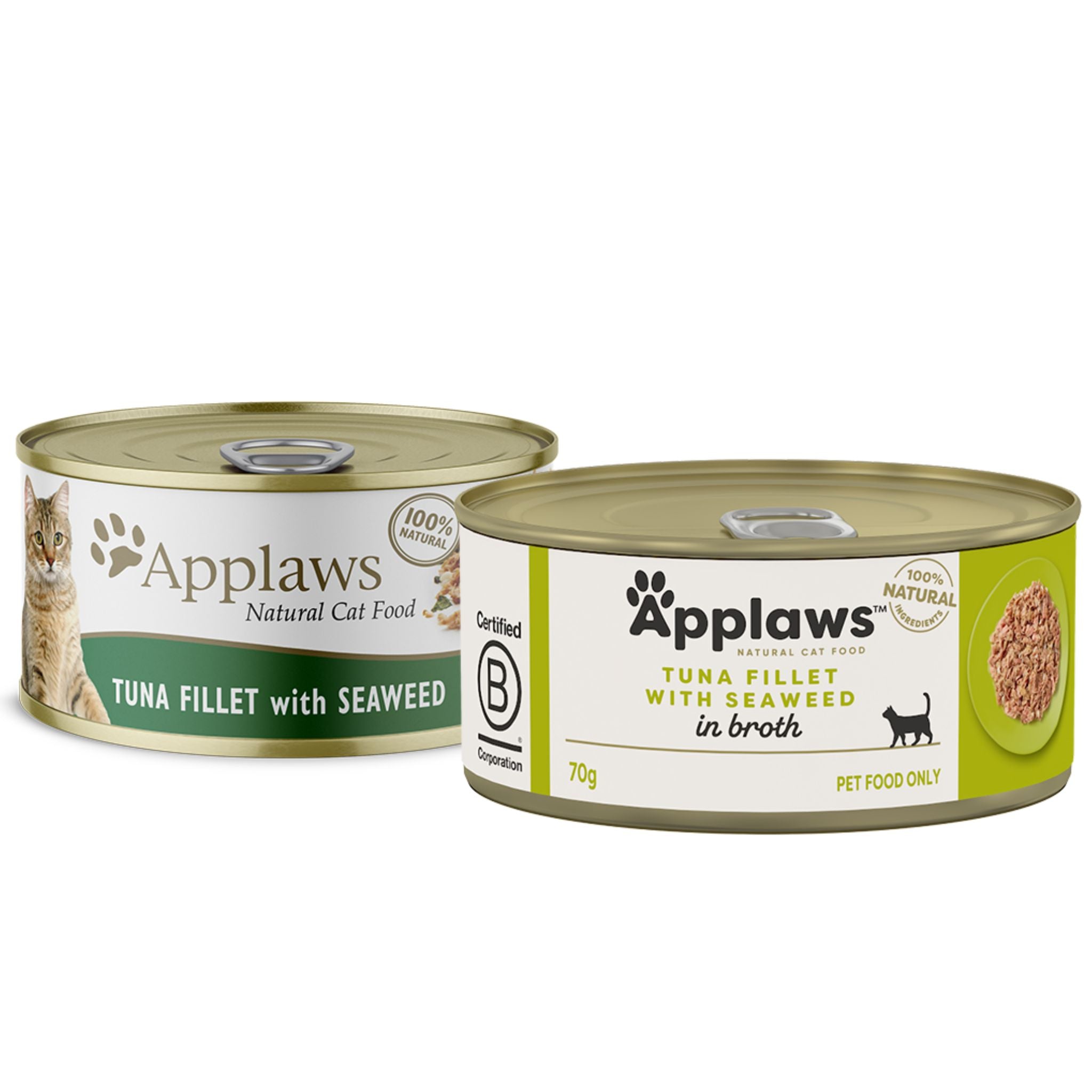Applaws Natural Wet Cat Food Tin Tuna Fillet with Seaweed