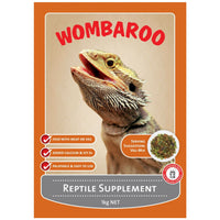 Wombaroo Reptile Supplement, calcium and vitamin D3, 1kg, for turtles, bearded dragons, lizards and snakes