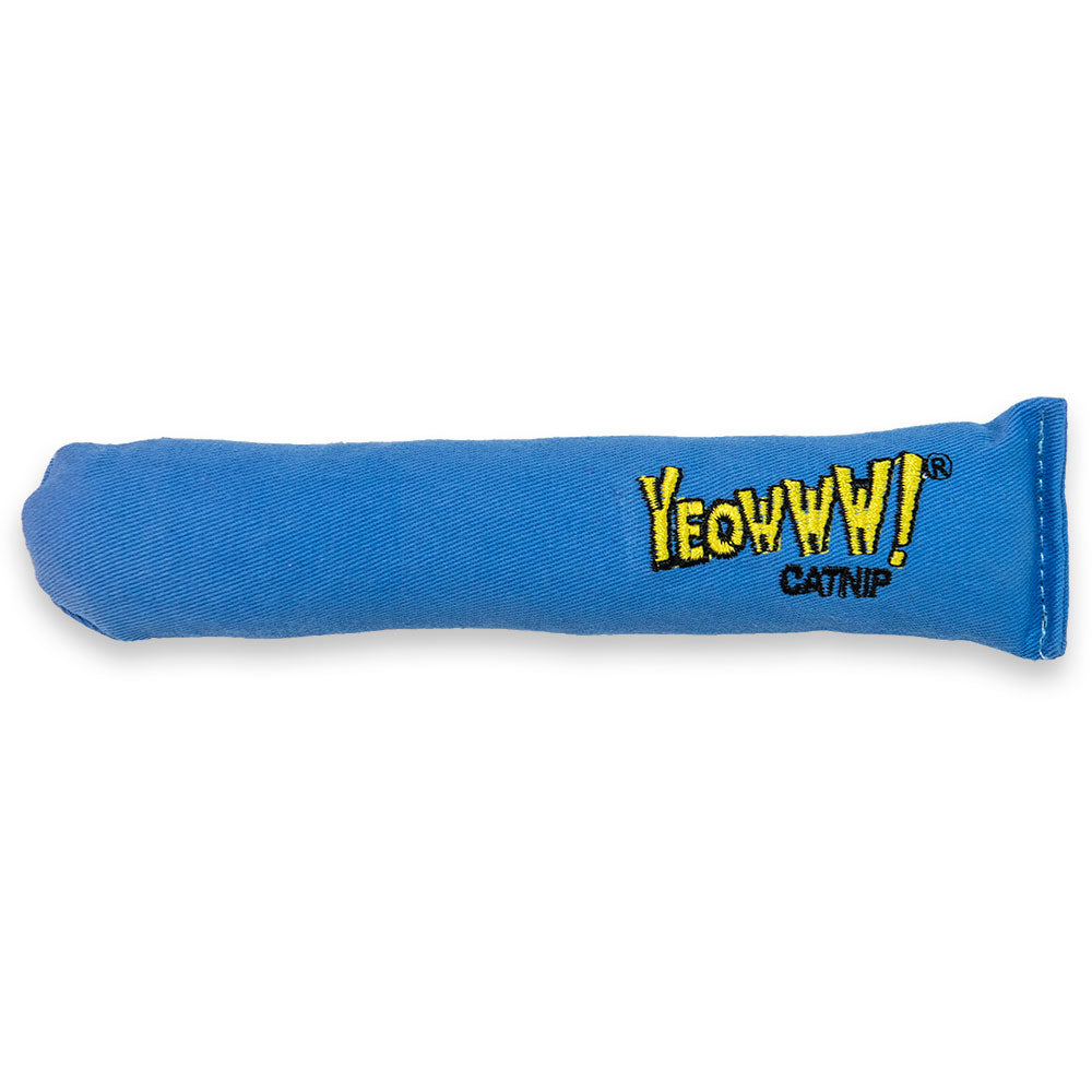 Yeowww! Cigar catnip cat toy in It's A Boy blue print
