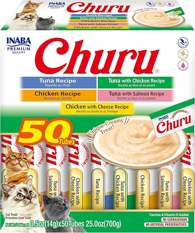 Inaba Cat Treat Churu Puree Tuna Chicken Varieties