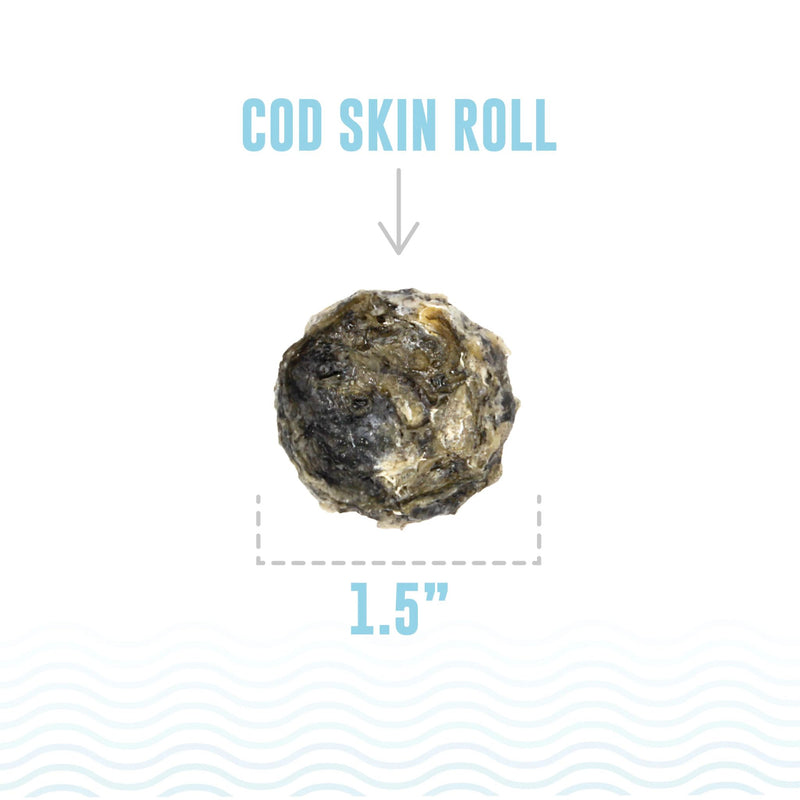 Icelandic+ Dog Treats Cod Skin Rolls