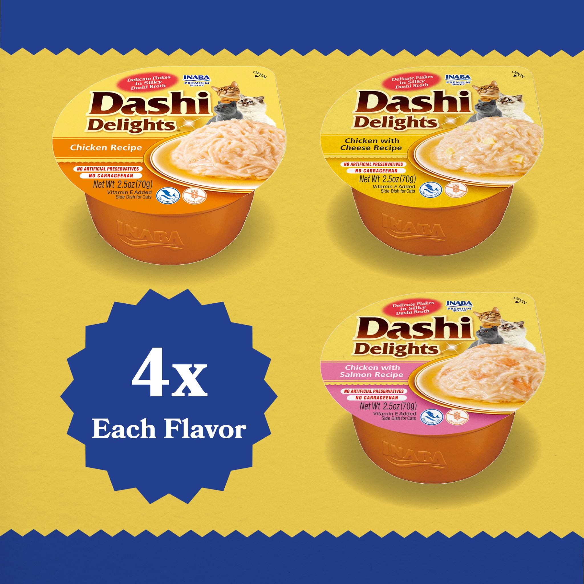 Inaba Cat Treat Dashi Delights Cup Chicken Variety