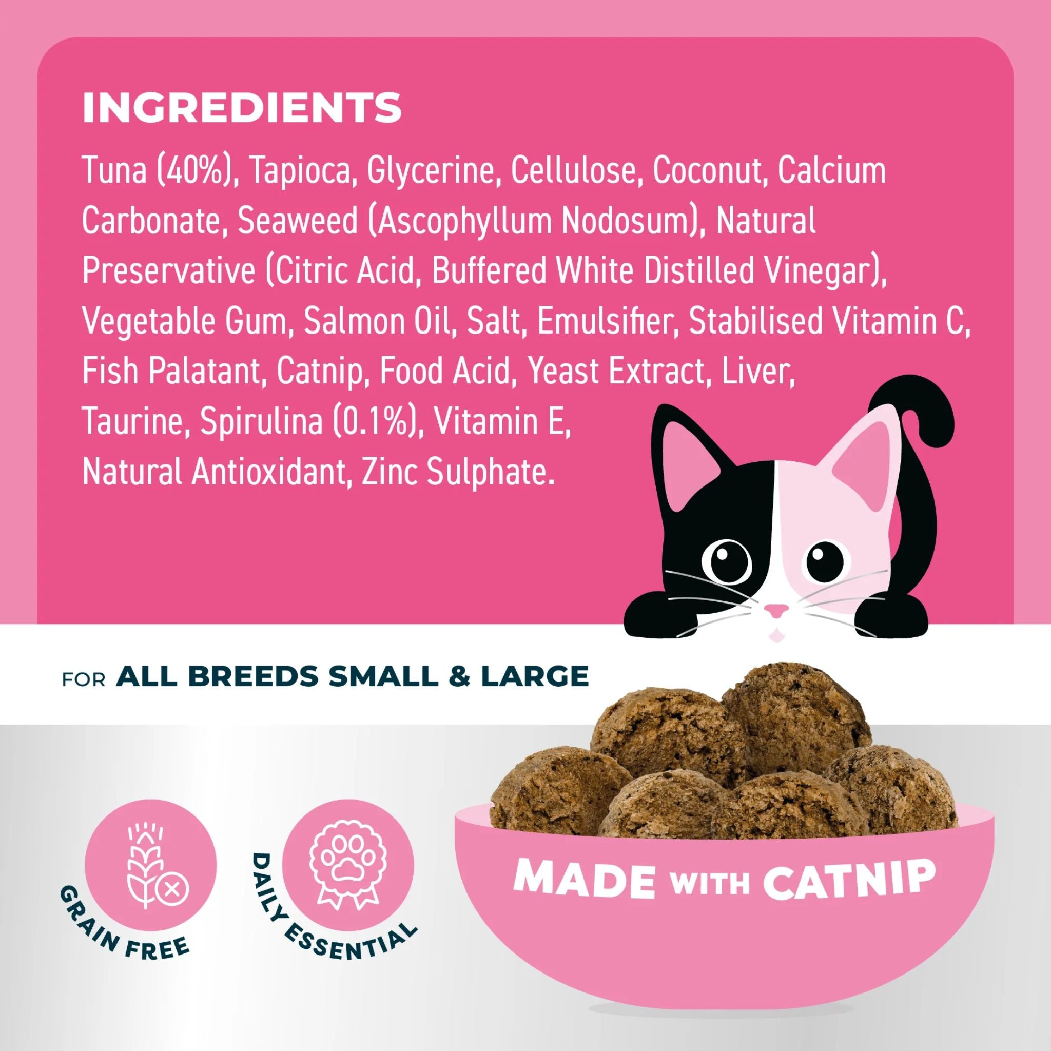 Bell and Bone Adult Cat Dental Bites - Tuna with Spirulina