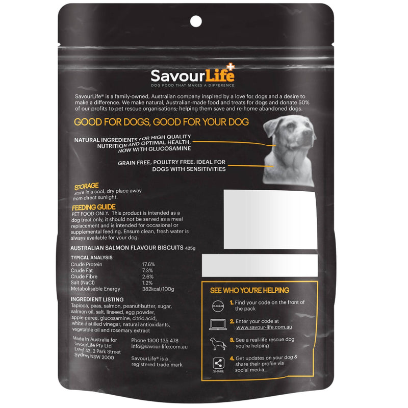SavourLife Australian Salmon Flavour Grain Free Biscuits for Dogs